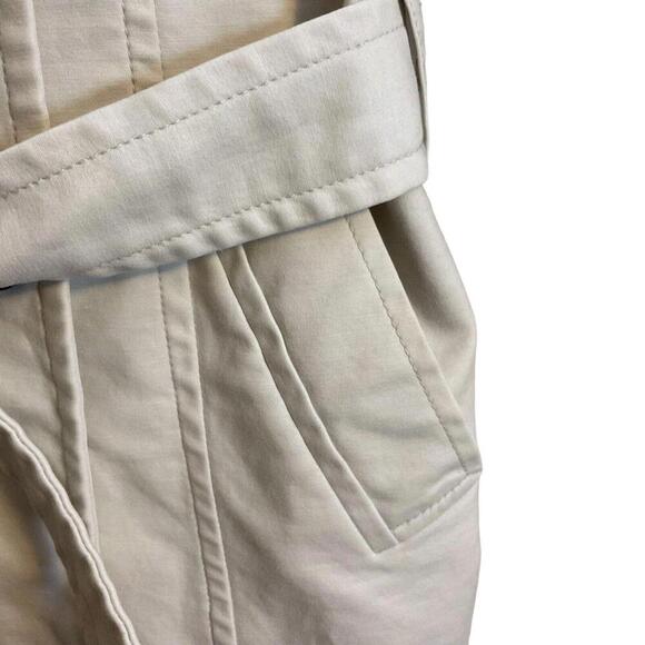 MEXX Stylish Light Khaki Short Pleated Trench Coat Belt Pockets 3/4 Slee… - Picture 7 of 13